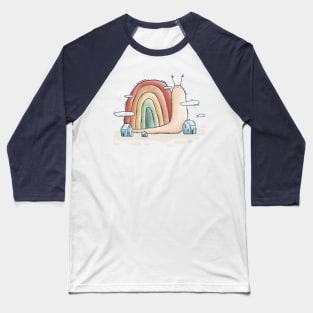 Rainbow Snail Baseball T-Shirt